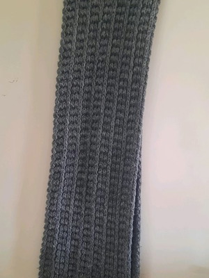 Gray scarf used, comfortable and warm