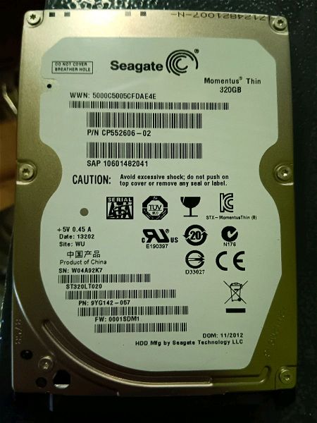  seagate  320gb 2.5