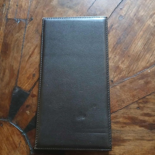 Cartier leather account holder used, dark brown