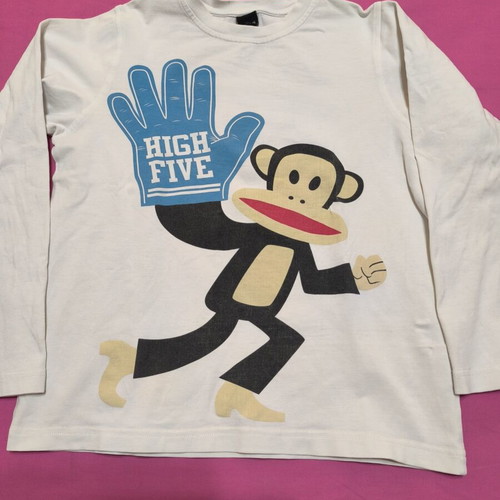 Paul Frank long-sleeve shirt for boys like new, white, age 8
