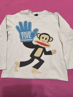Paul Frank long-sleeve shirt for boys like new, white, age 8