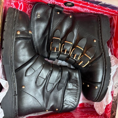 Dukas black leather Cheval II ankle boots No 39 used