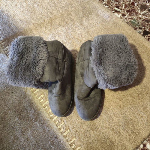 Winter boots used, size 36, gray, warm snow boots