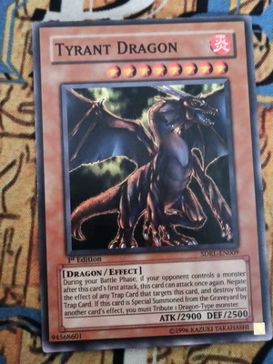 Tyrant Dragon κάρτα Yu-Gi-Oh! σαν καινούργιο Effect Monster