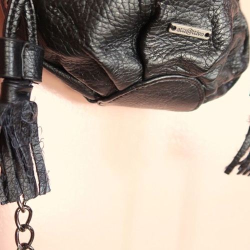 Attrattivo leather pouch like new, black, shoulder bag
