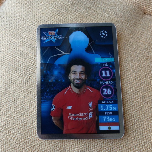 Mohamed Salah Liverpool 2018-19 Topps Crystal UCL Cannonieri card like new