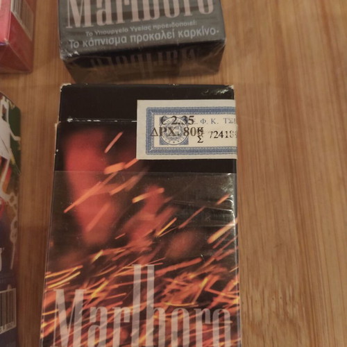 Marlboro collectible cigarette packs set of 6 used