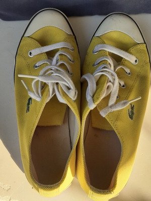 Lacoste yellow sneakers size 38 like new