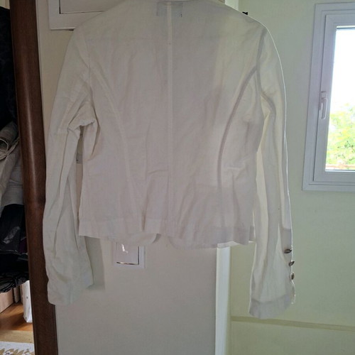 Safari jacket white like new, summer, fitted waist