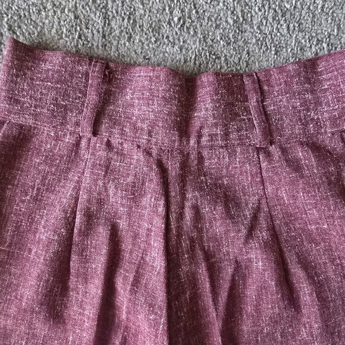 Vintage women's bell-bottom pants 1970, size XXS, burgundy, like new