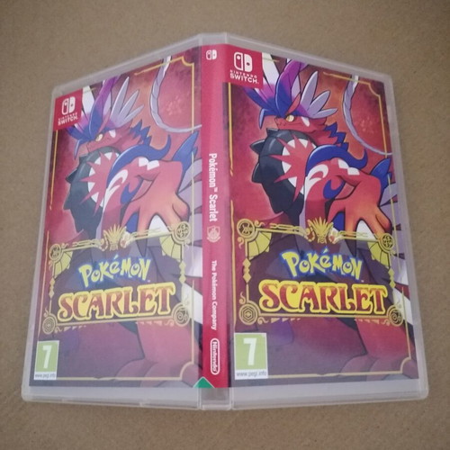 Pokémon Scarlet promo-display cover only, used, Nintendo Switch