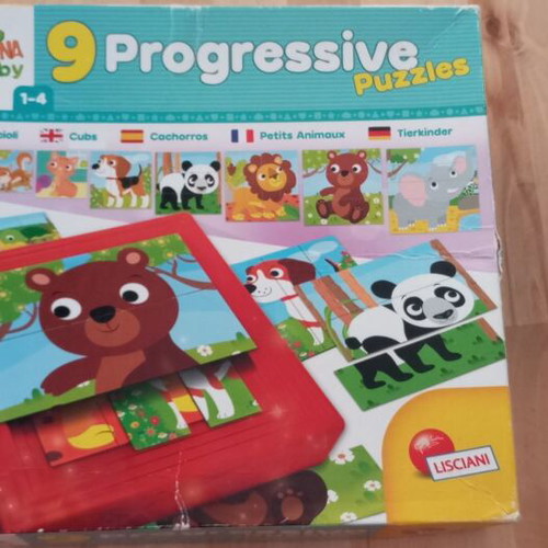 Lisciani Carotina Baby 9 Progressive Puzzles used, ages 1-4
