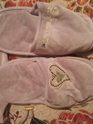 Branded velvet slippers new, gray, size 38