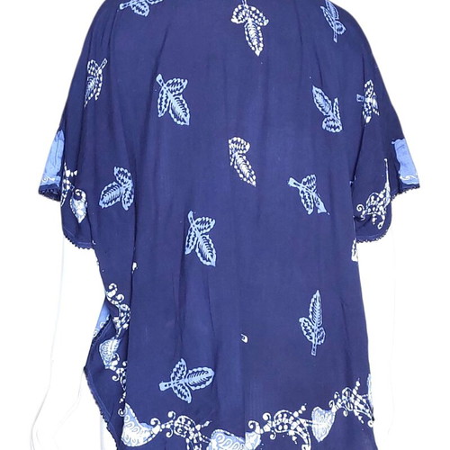 Boho blouse-kaftan 2-in-1 made of viscose like new, One Size