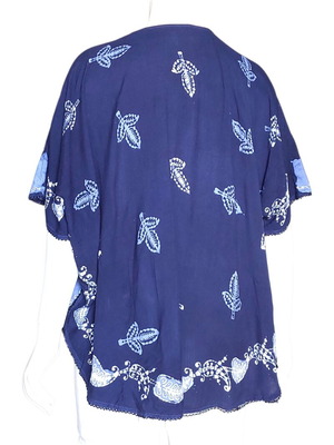 Boho blouse-kaftan 2-in-1 made of viscose like new, One Size