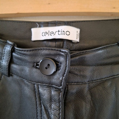Celestino leather pants like new, black, high waist
