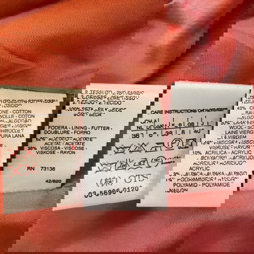 Max Mara туидено сако като ново, бежово с червена подплата