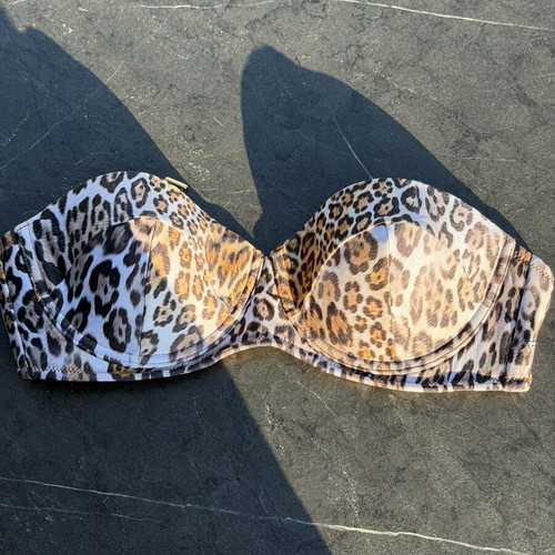 Guess bikini top new, size 34C, black and brown
