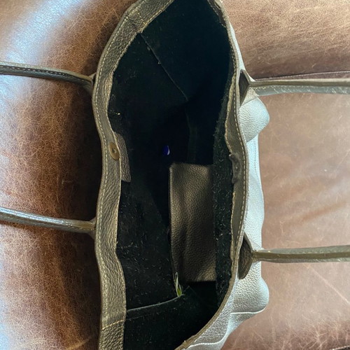 Unisa bronze leather handbag used