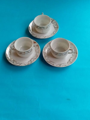 Empire porcelain collectible cups used with gilded design