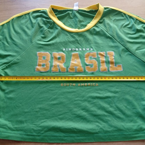 Women's Top Brasil like new, elastic, green and yellow, XL