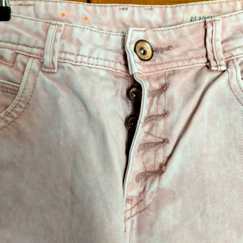 Review women's jeans like new, pink, slim fit