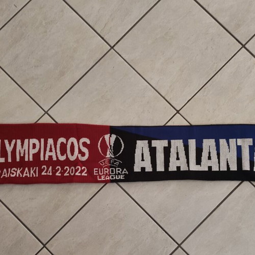 Olympiacos - Atalanta UEFA Europa League match scarf 24.02.2022