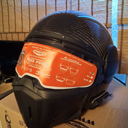 Caberg Ghost X Carbon motorcycle helmet Large with Pro Speak Evo intercom