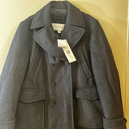 Calvin Klein navy coat new gray, size L