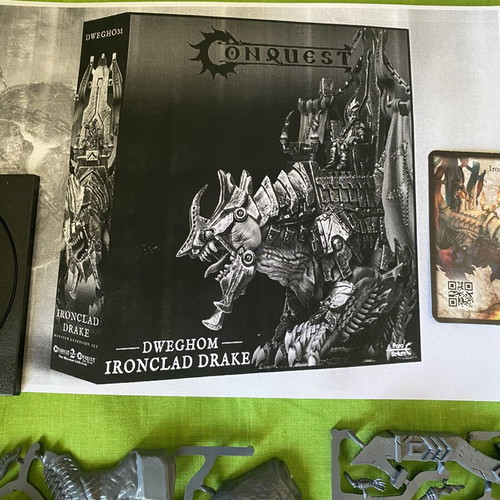 Ironclad Drake Conquest Dweghom figure like new with card and base