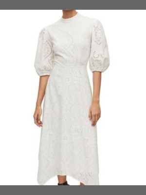 Camila Broderie dress All Saints new, size Large UK12, white