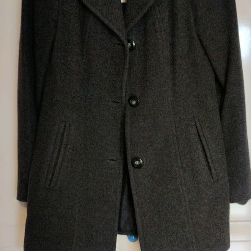 Women's short dark gray coat like new, size 44, Small