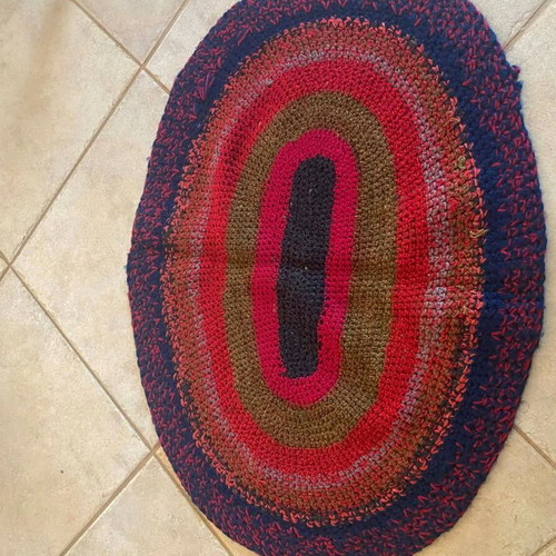 Handmade knitted rugs pack of 7, like new