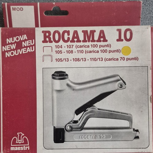 Rocama 10 hand stapler like new, Maestri vintage tool
