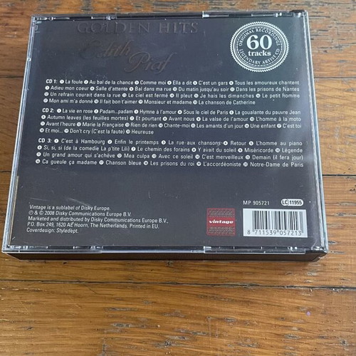 Edith Piaf Golden Hits 3 CD box set, 60 original recordings