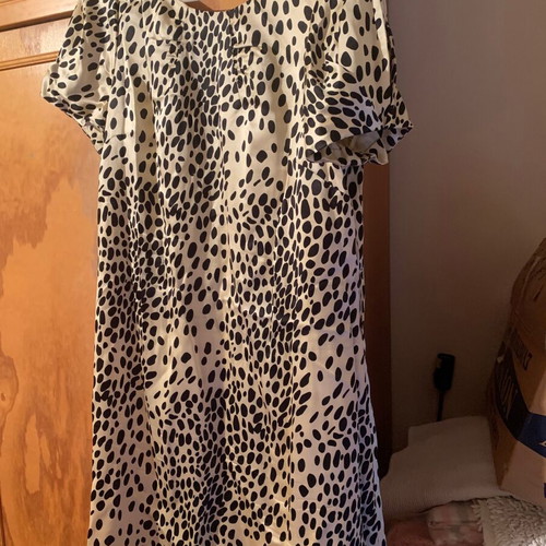 Marks & Spencer dress new, beige with black dots, size XL