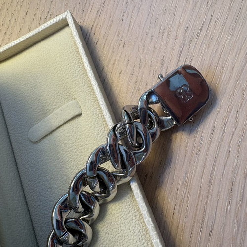Chunky Cuban Bracelet MMI Jewllers new with diamond detailing