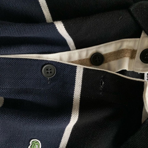 Lacoste long sleeve polo with stripes like new, size M