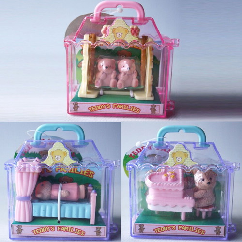 Teddy's Families bear figures set new, pack of 3