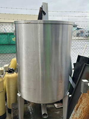 Ανοξείδωτο δοχείο σαν καινούργιο με δύο εξόδους χωρίς καπάκι