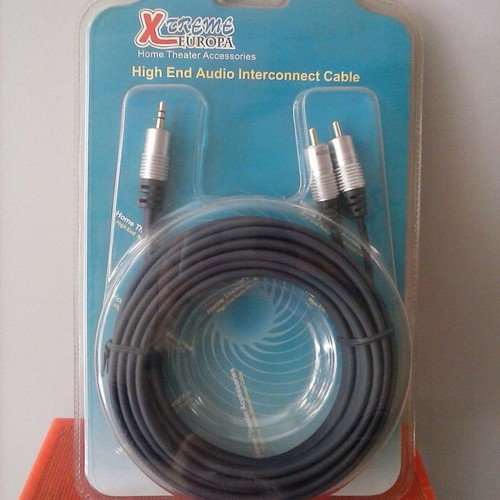 2 x RCA male to 3.5mm male stereo cable 5m high quality