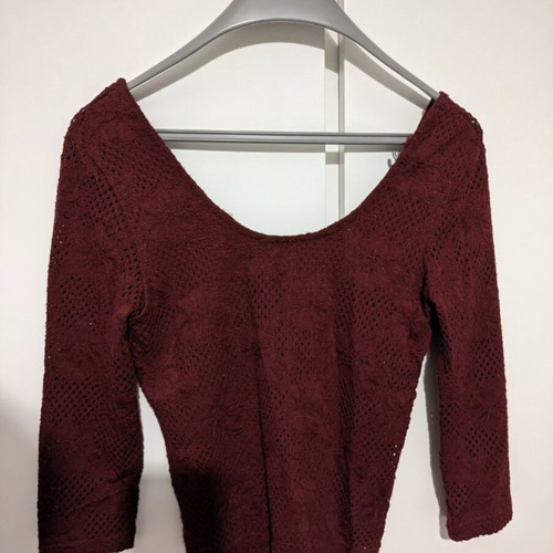 Stradivarius lace blouse like new, red