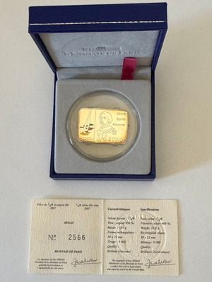 Γαλλία 2007 ¼ Ευρώ ασημένιο Proof νόμισμα 90η επέτειος θανάτου Edgar Degas