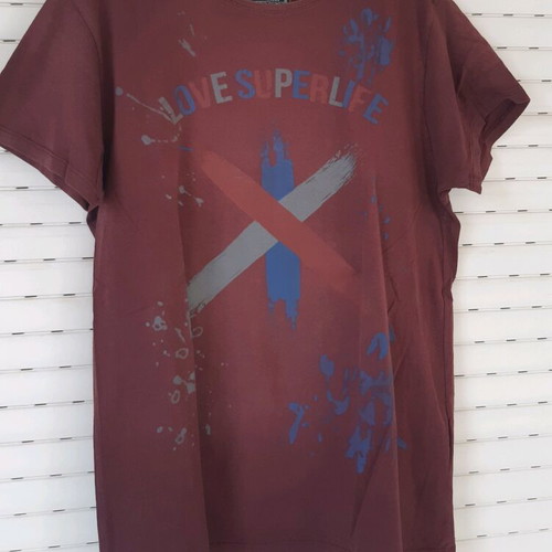 Men's tshirt used XL plum color