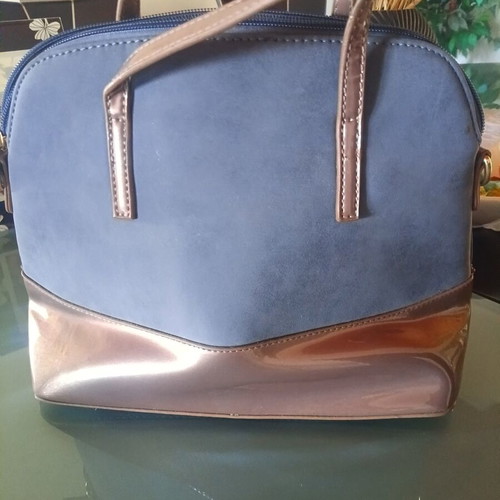 Women's handbag blue and gold new
