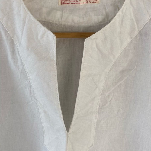 White kaftan like new, 100% cotton, Greek craftsmanship
