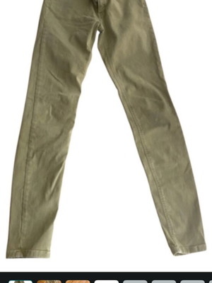 Zara skinny high-waist five-pocket jeans, khaki