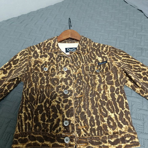 Dolce & Gabbana denim jacket animal print like new