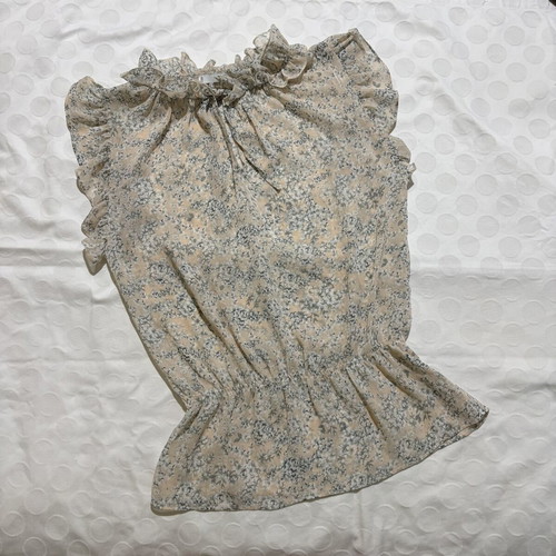 Mango floral sleeveless blouse size S, like new, beige
