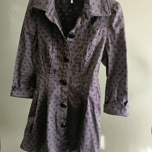 Girls' trench coat new, gray, size 152 cm
